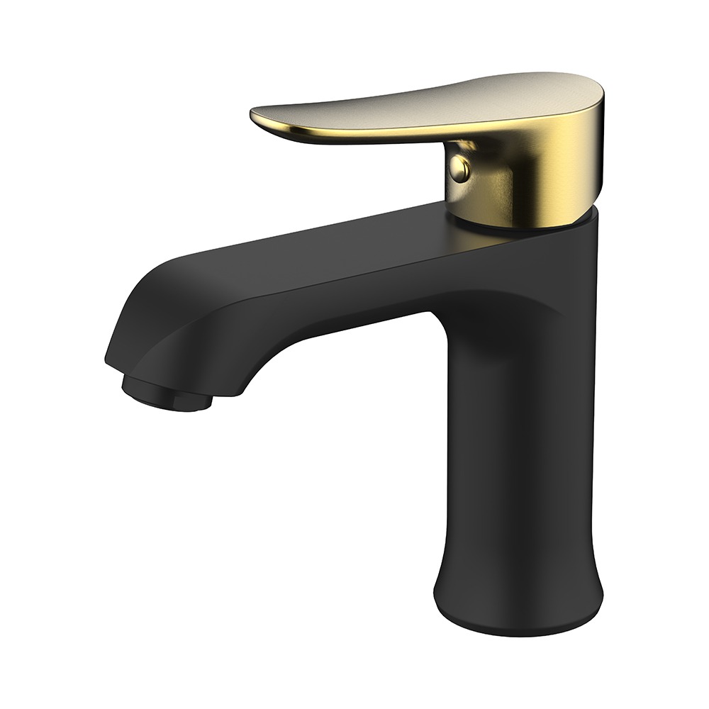 Dawn Single Handle Bathroom Faucet with Pop-Up Drain, Gold + Black, EB1356213GB