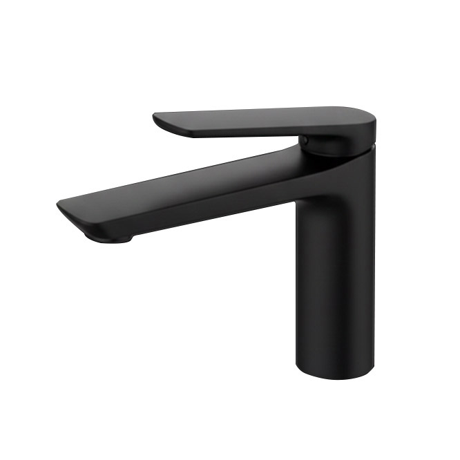 Single Handle Bathroom Faucet with ABS Pop-Up Drain, Matte Black, VEC168233PA