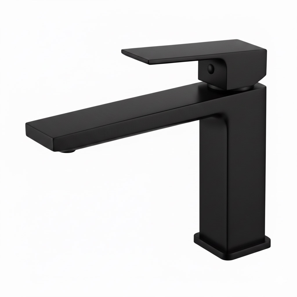 Single Handle Bathroom Faucet with ABS Pop-Up Drain, Matte Black, VJG168277PA