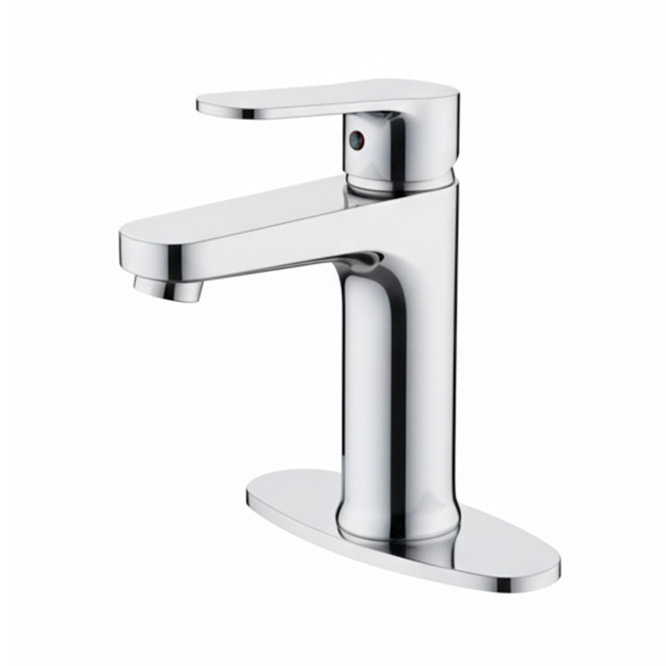Single Handle Bathroom Faucet with ABS Pop-Up Drain, Chrome, WWK168155C