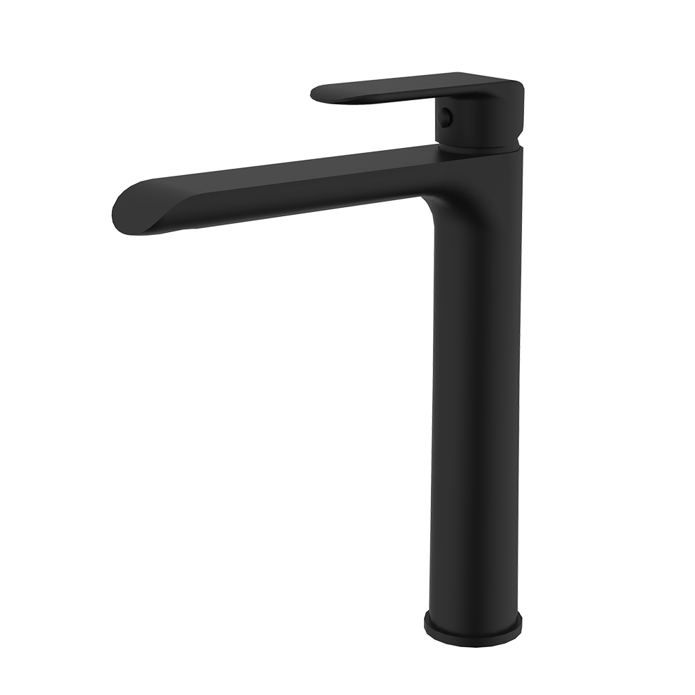 Single Handle Bathroom Vessel Sink Faucet with ABS Pop-Up Drain, Matte Black, WDG16Y31PA