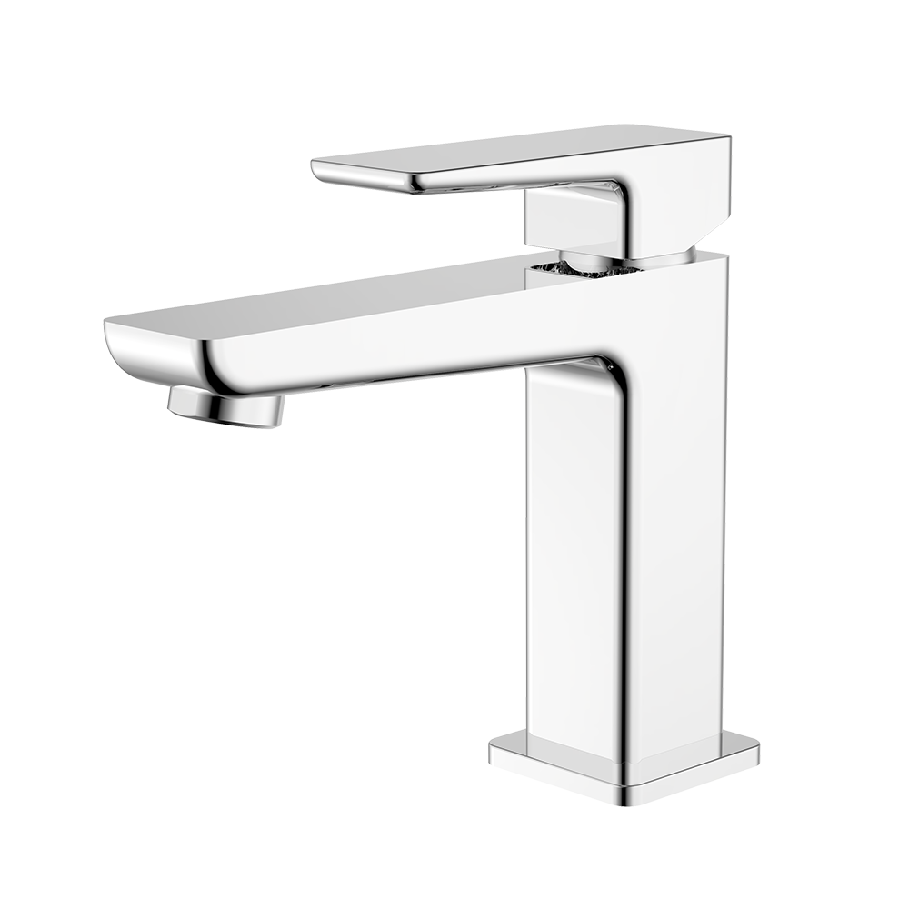 Single Handle Lavatory Bathroom Faucet with ABS Push Pop-Up Drain, Chrome, WNB168064C