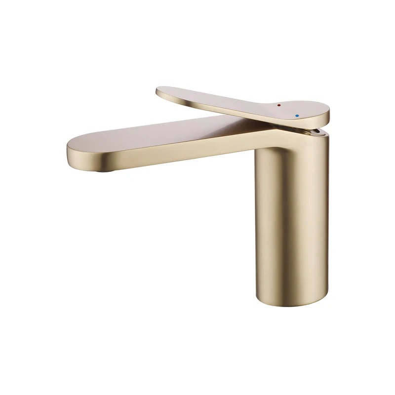 TOM FAUCET Single Handle Bathroom Faucet with Pop-Up Drain, Brushed Gold, TFBF61002BG
