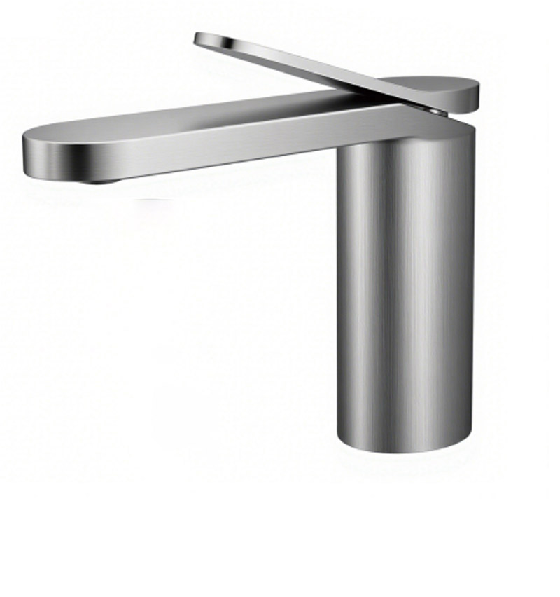 TOM FAUCET Single Handle Bathroom Faucet with Pop-Up Drain, Brushed Nickel, TFBF61002BN