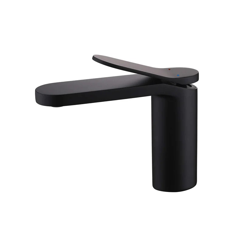 TOM FAUCET Single Handle Bathroom Faucet with Pop-Up Drain, Matte Black, TFBF61002MB