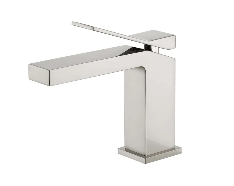 TOM FAUCET Single Handle Bathroom Faucet with Pop-Up Drain, Brushed Nickel, TFBF65001BN