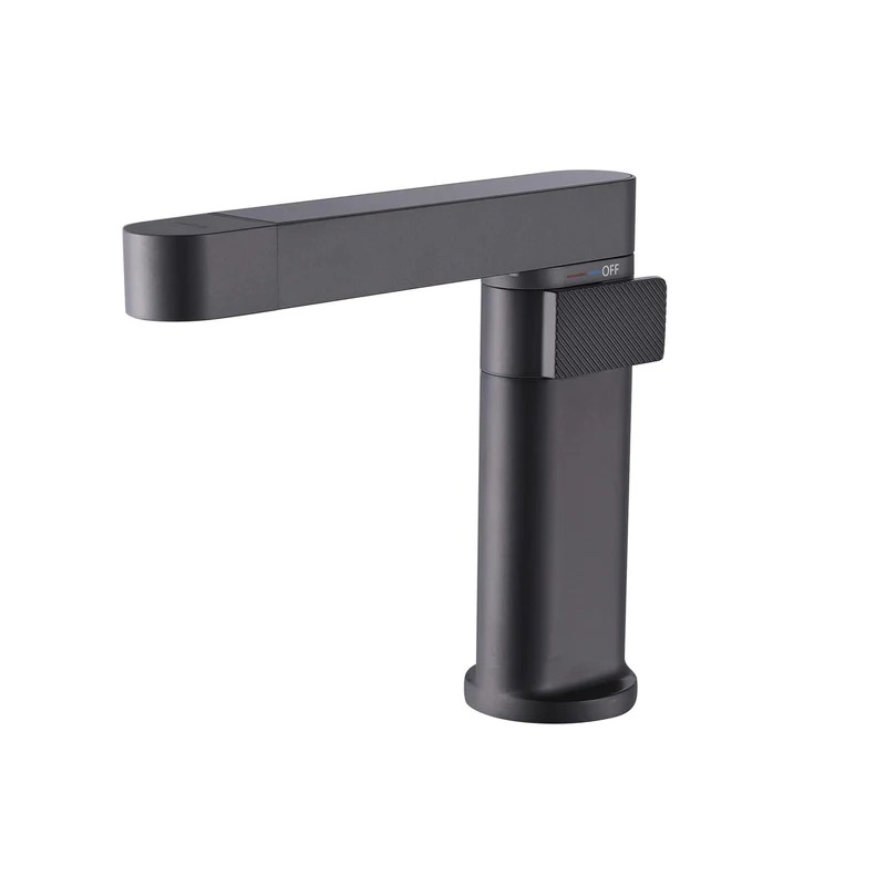 TOM FAUCET Single Handle Bathroom Faucet with Pop-Up Drain, Gun Metal, TFBF65002GM