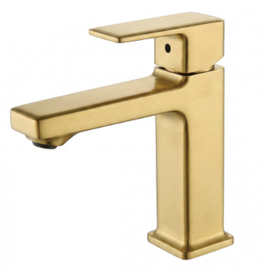 TOM FAUCET Single Handle Bathroom Faucet with Pop-Up Drain, Brushed Gold, TFBF65004BG