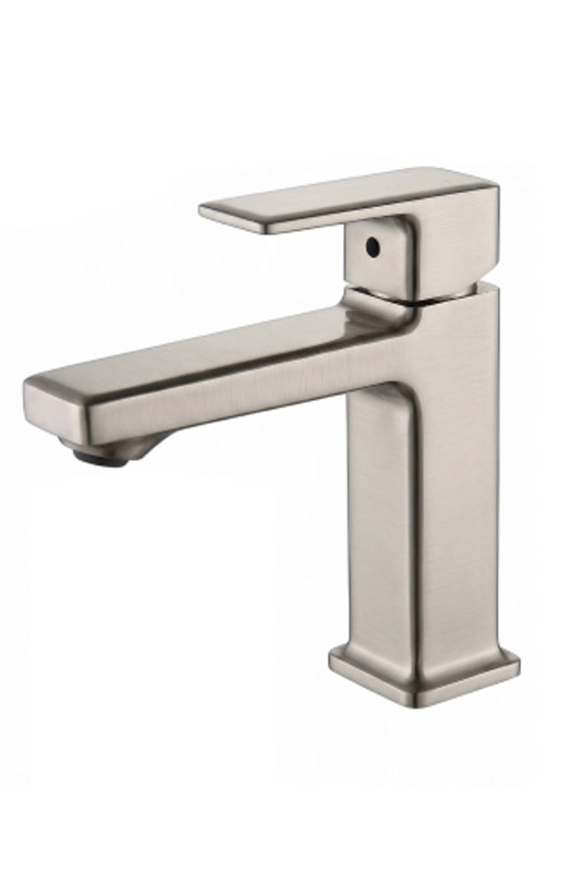 TOM FAUCET Single Handle Bathroom Faucet with Pop-Up Drain, Brushed Nickel, TFBF65004BN