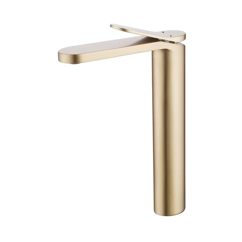 TOM FAUCET Single Handle Bathroom Faucet with Pop-Up Drain, Brushed Gold, TFHBF61002BG