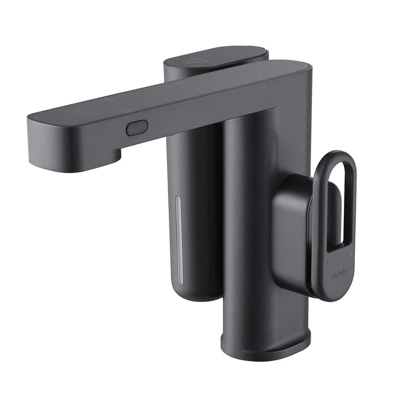TOM FAUCET Single Handle Bathroom Faucet with Pop-Up Drain, Gun Metal, TFSBF65001GM