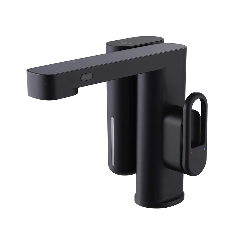 TOM FAUCET Single Handle Bathroom Faucet with Pop-Up Drain, Matte Black, TFSBF65001MB