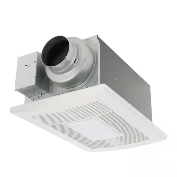 Panasonic WhisperWarm® DC Fan Ceiling Exhaust Fan with Light and Heater, 50-80-110 CFM, N/A FV-0511VHL1