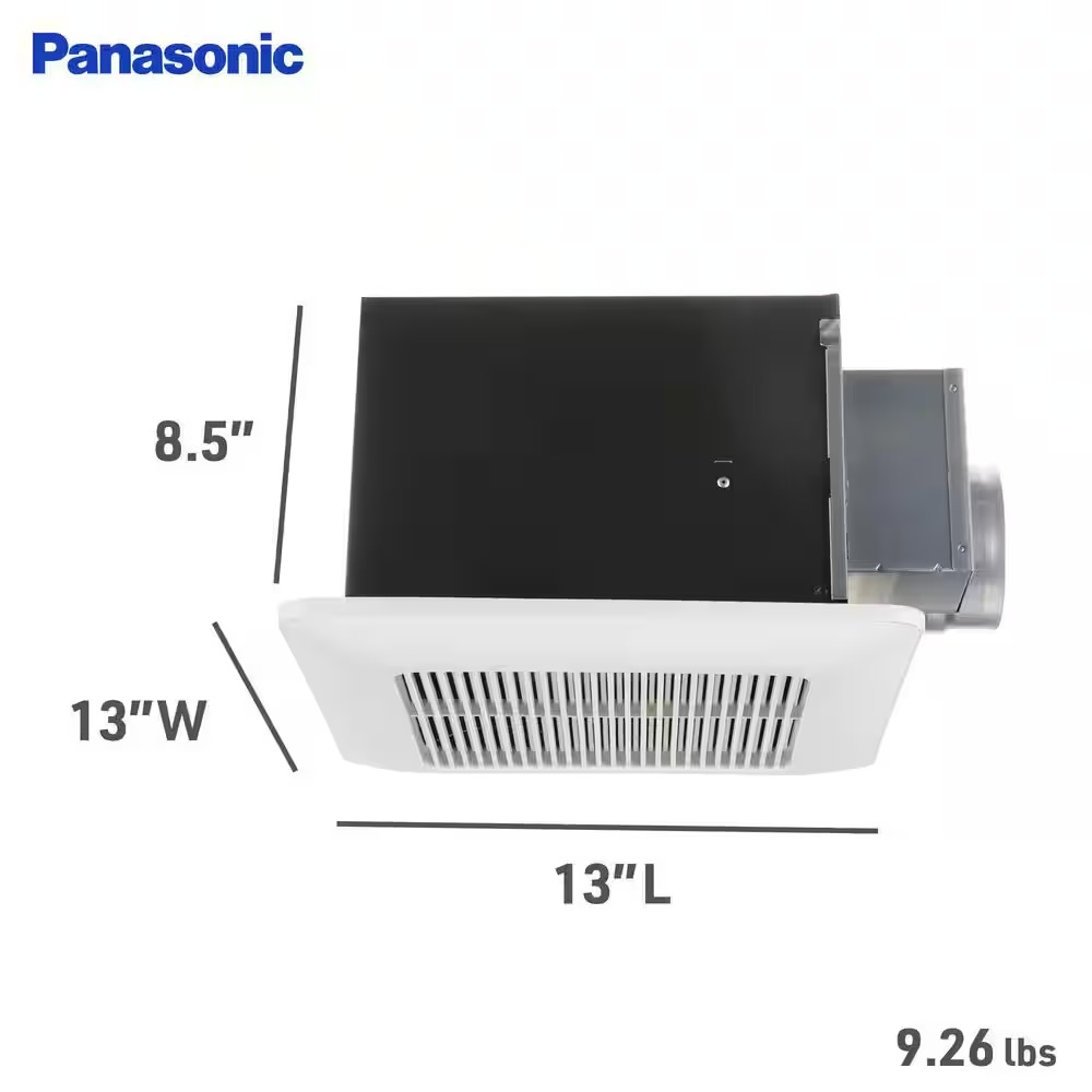 Panasonic WhisperCeiling® DC™ Ceiling Bathroom Exhaust Fan, 50-80-110 CFM, N/A FV-0511VQ1