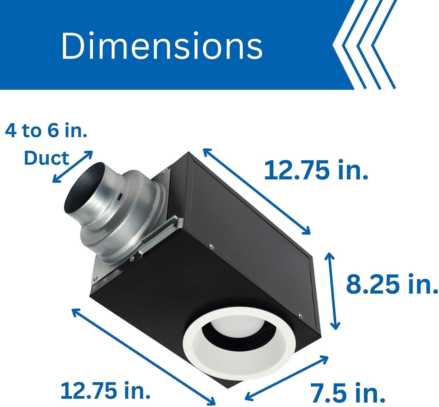 Panasonic WhisperRecessed Ceiling Mount Bathroom Exhaust Fan with Dimmable LED Light, 80 CFM, N/A FV-08VRE2