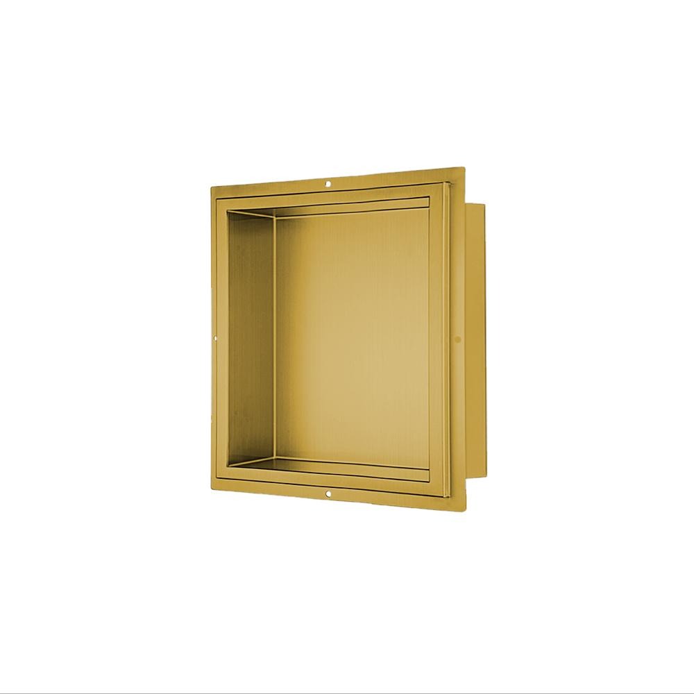 Dawn 17-1/2" Stainless Steel Framed Shower Niche, Matte Gold FNIBN1414MAG