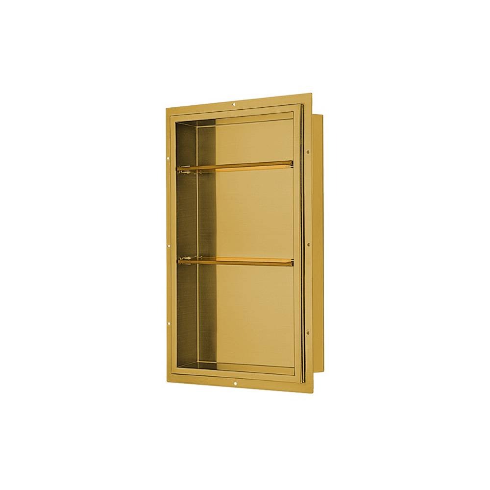Dawn 17-1/2" Stainless Steel Framed Shower Niche, Matte Gold FNIBN3214MAG