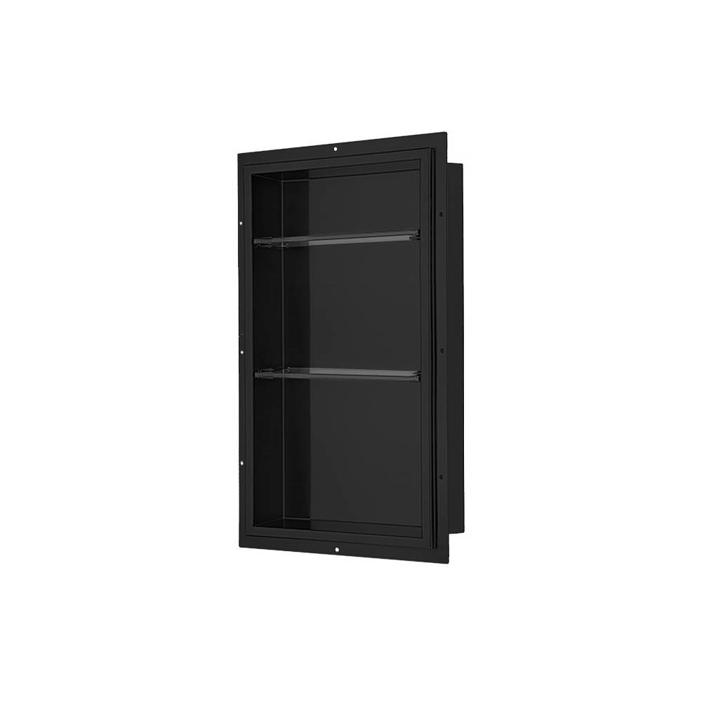 Dawn 17-1/2" Stainless Steel Framed Shower Niche, Matte Black FNIBN3214MB