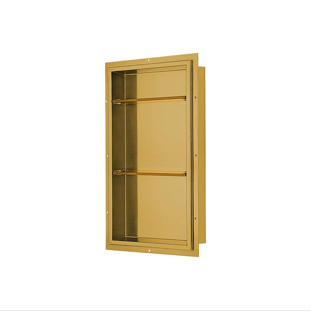 Dawn 17-1/2" Stainless Steel Framed Shower Niche, Matte Gold FNIBN3614MAG