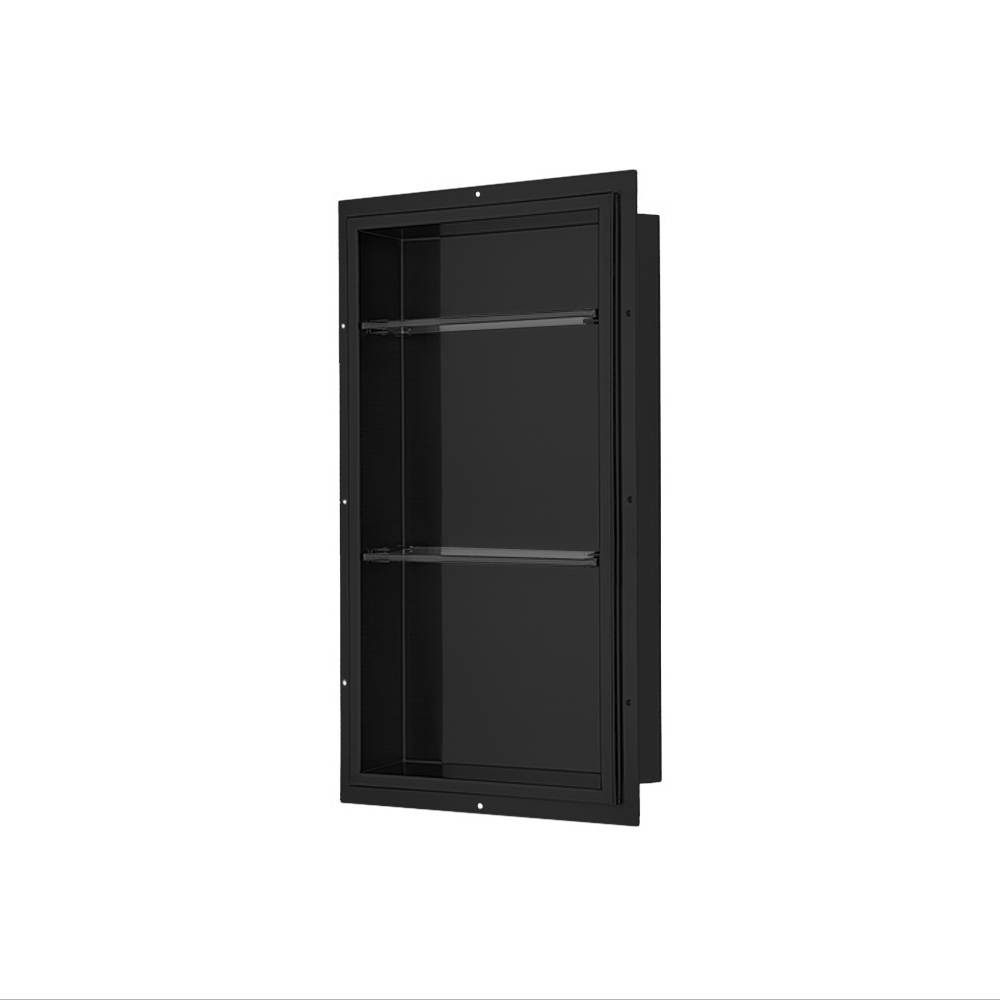 Dawn 17-1/2" Stainless Steel Framed Shower Niche, Matte Black FNIBN3614MB