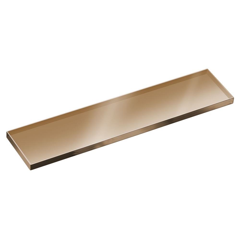 Dawn 13-5/8" Glass shelf for shower niche, Gold NIGS1404MAG