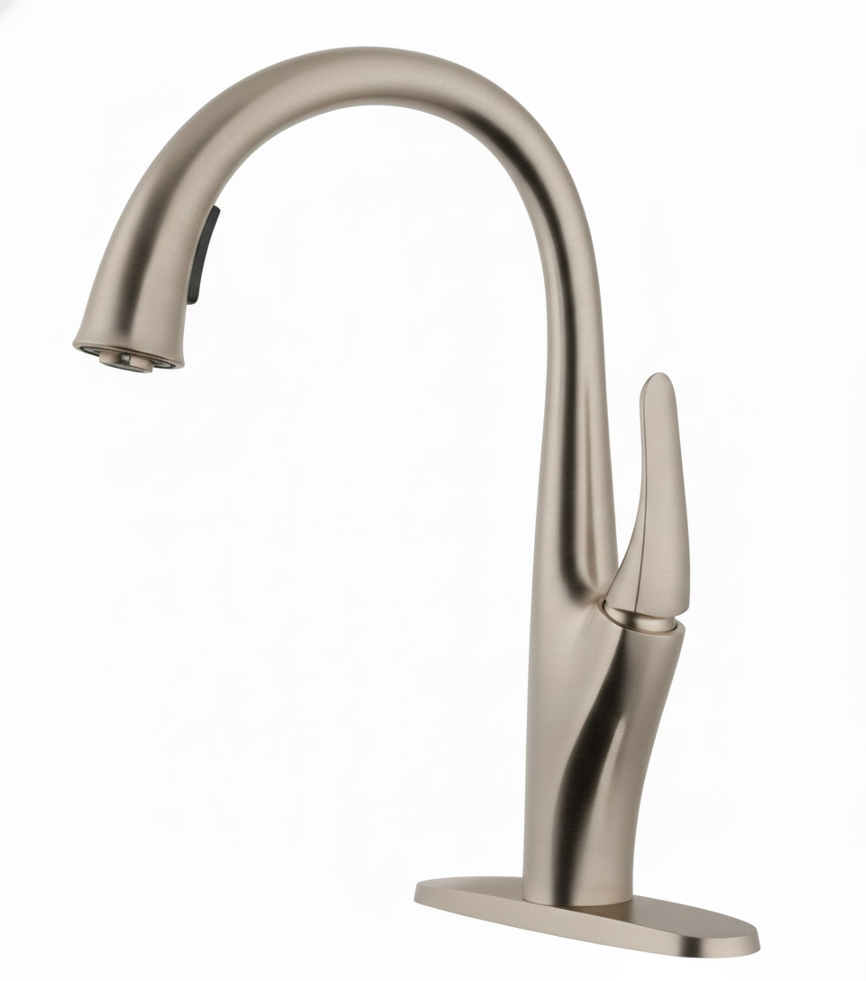 Single-Handle Pull-Down Kitchen Faucet, Brushed Nickel, VBK569154NY