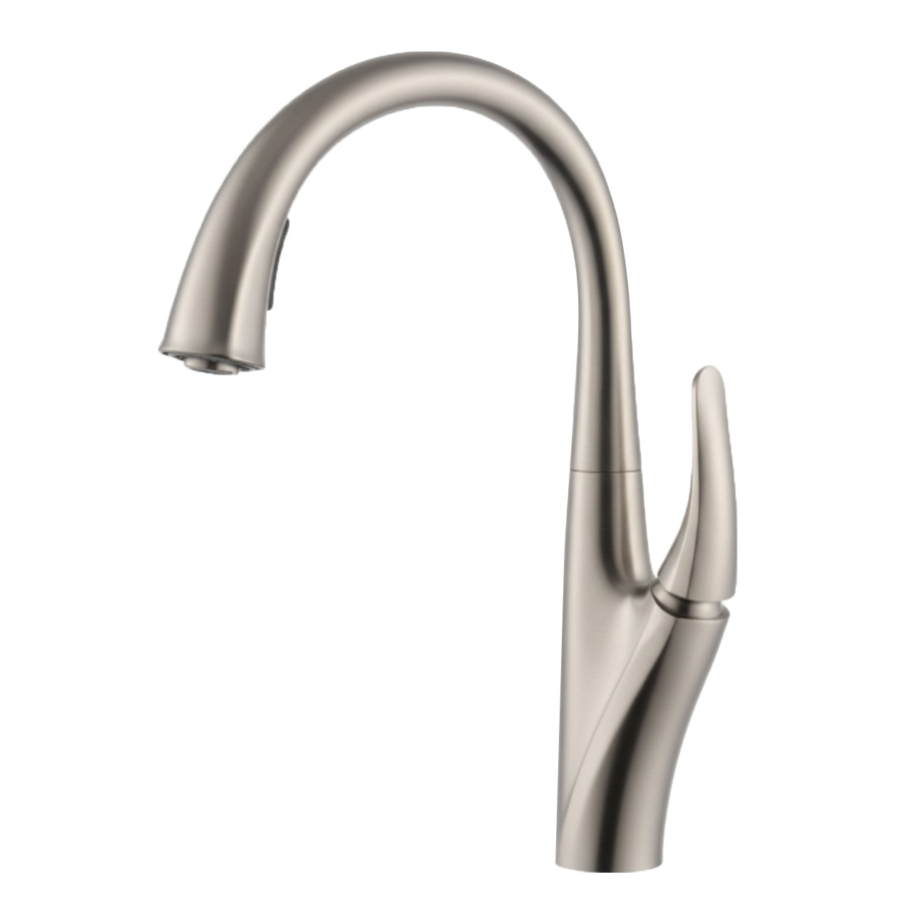 Single-Handle Pull-Down Kitchen Faucet with Sensor Spray, Brushed Nickel, VBK569X54NY