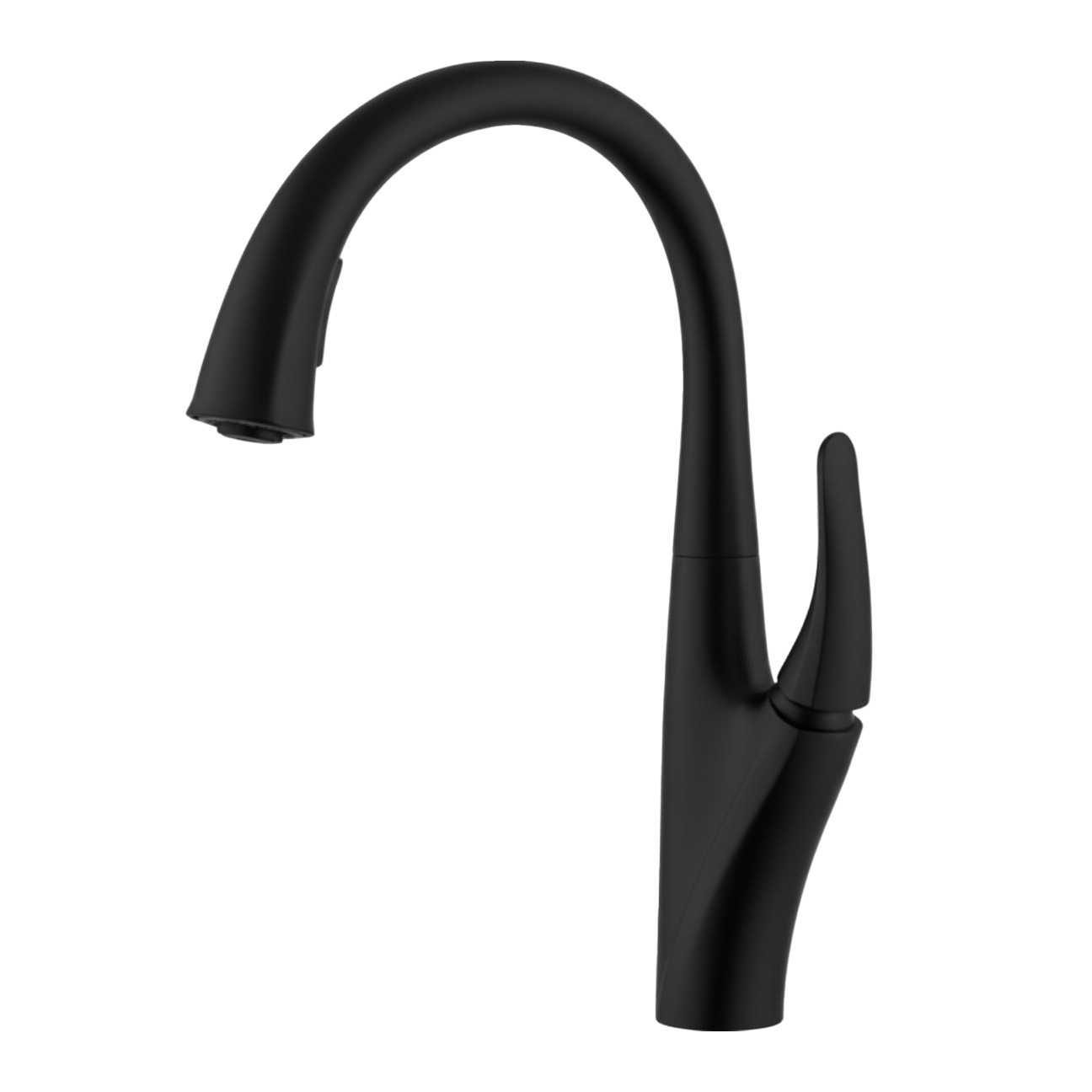 Single-Handle Pull-Down Kitchen Faucet with Sensor Spray, Matte Black, VBK569X54PA