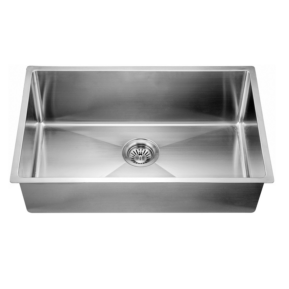 Dawn 29 in. Undermount Single Bowl Stainless Steel Kitchen Sink, SRU271610-N
